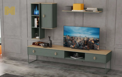 Complete Interieur Set Florence: Luxe Velvet Bankstel 3+3+1, TV-Unit, Eetkamer Set, Slaapkamer Set... - Afbeelding 3