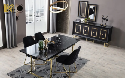 Luxe Eetkamer Set Isernia. Set Kost €1999,- Inclusief Btw!!! Verkrijgbaar in Meerdere Kleuren!!! Levertijd 30 Dagen!!!